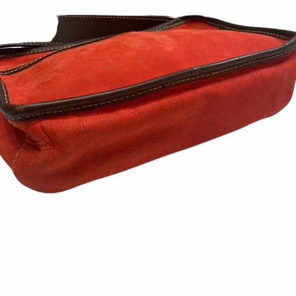 Tous Red Suede And Brown Leather Bag - Picture 7 of 15